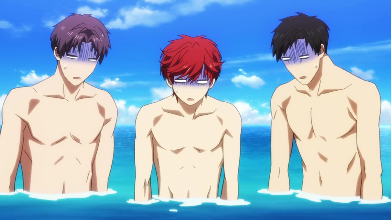 anime boy swim trunks