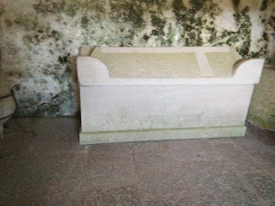 Royal Sarcophagus in Predjama Castle in Slovenia.