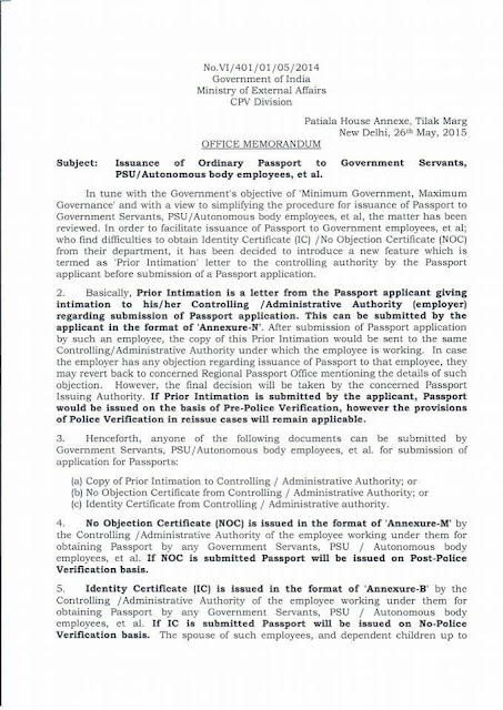affidavit for no objection certificate