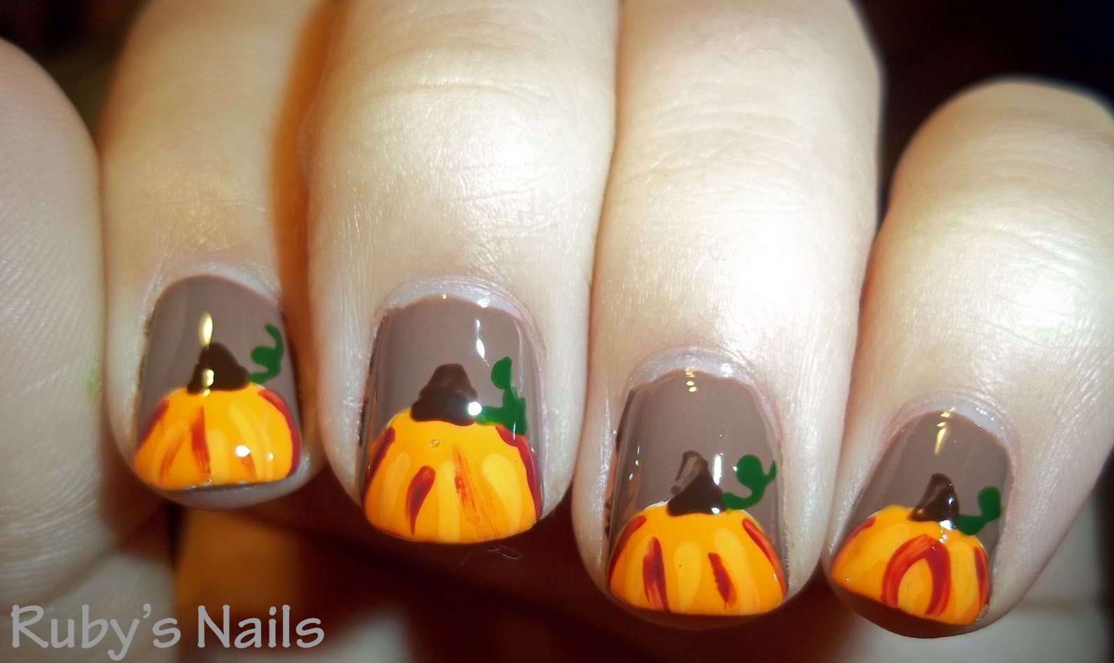 Ruby's Nails: Pumpkin nails