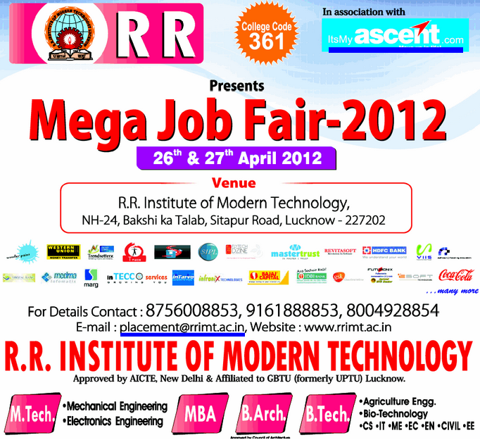 Rr institute lucknow job fair 2014