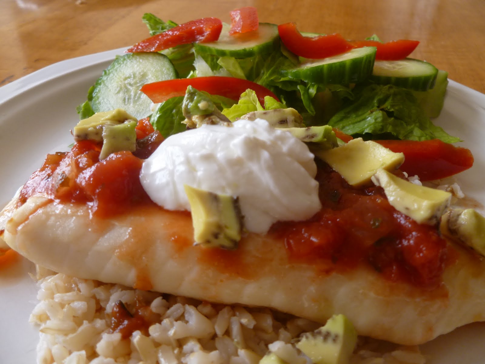 Small and Simple Things Baked fish with rice and vegetables