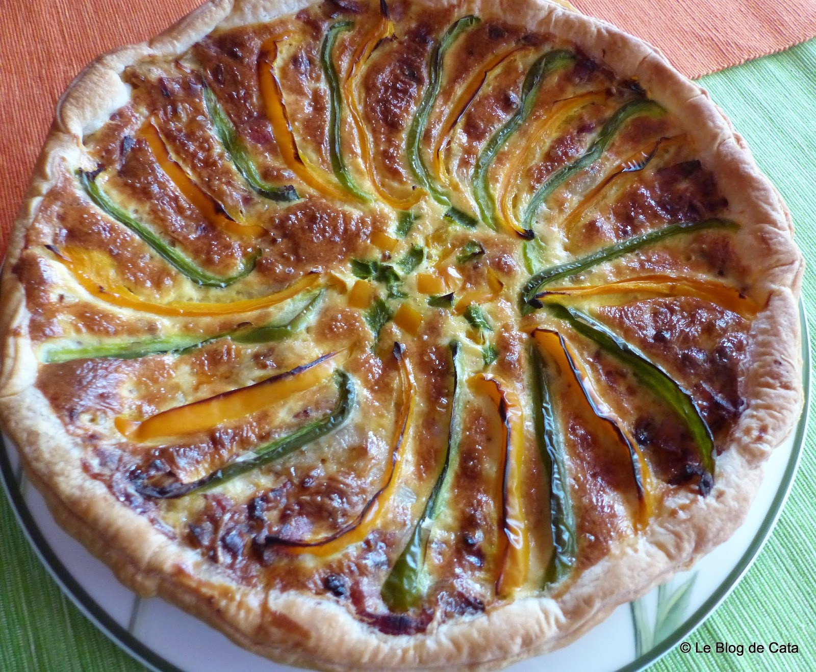 Le blog de Cata: Quiche aux poivrons
