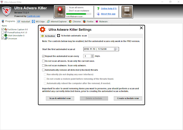 تنزيل برنامج إلترا أدواري كيلر لحذف الأدواري على نظام تشغيل الويندوز