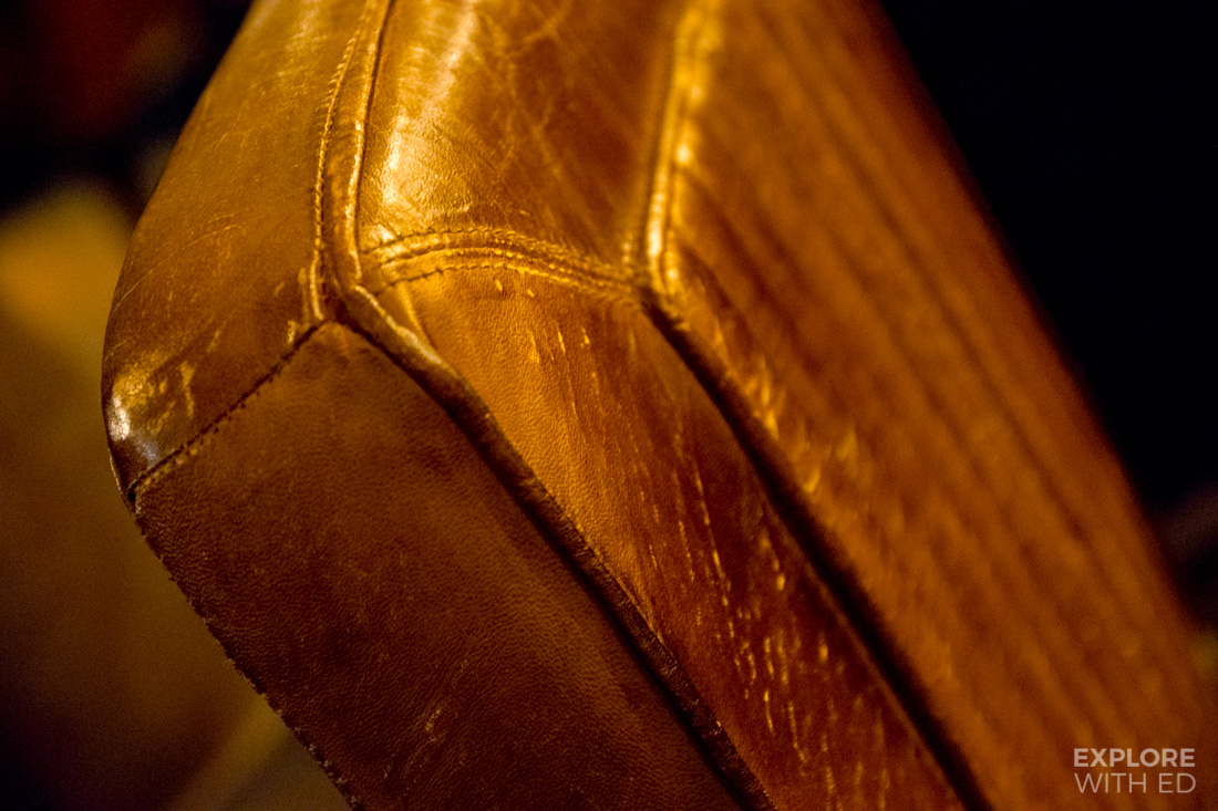 Comfortable leather restaurant chair