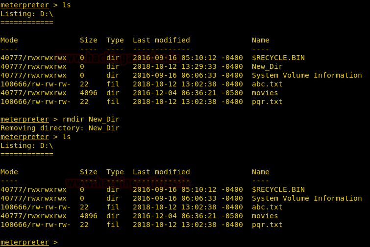 Meterpreter File System Commands Cheatsheet