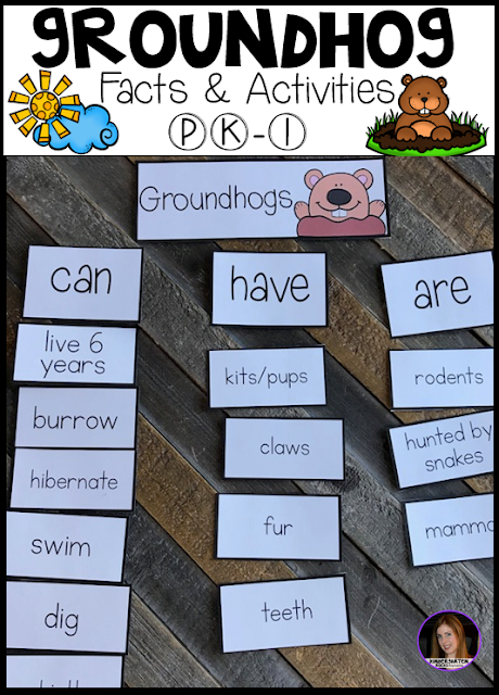 This unit includes real photos, sorting labels, All About Groundhog’s large group book, comprehension pages and voting and graphing materials.