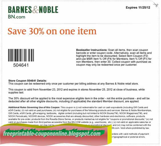 Coupon for barnes and noble textbooks online