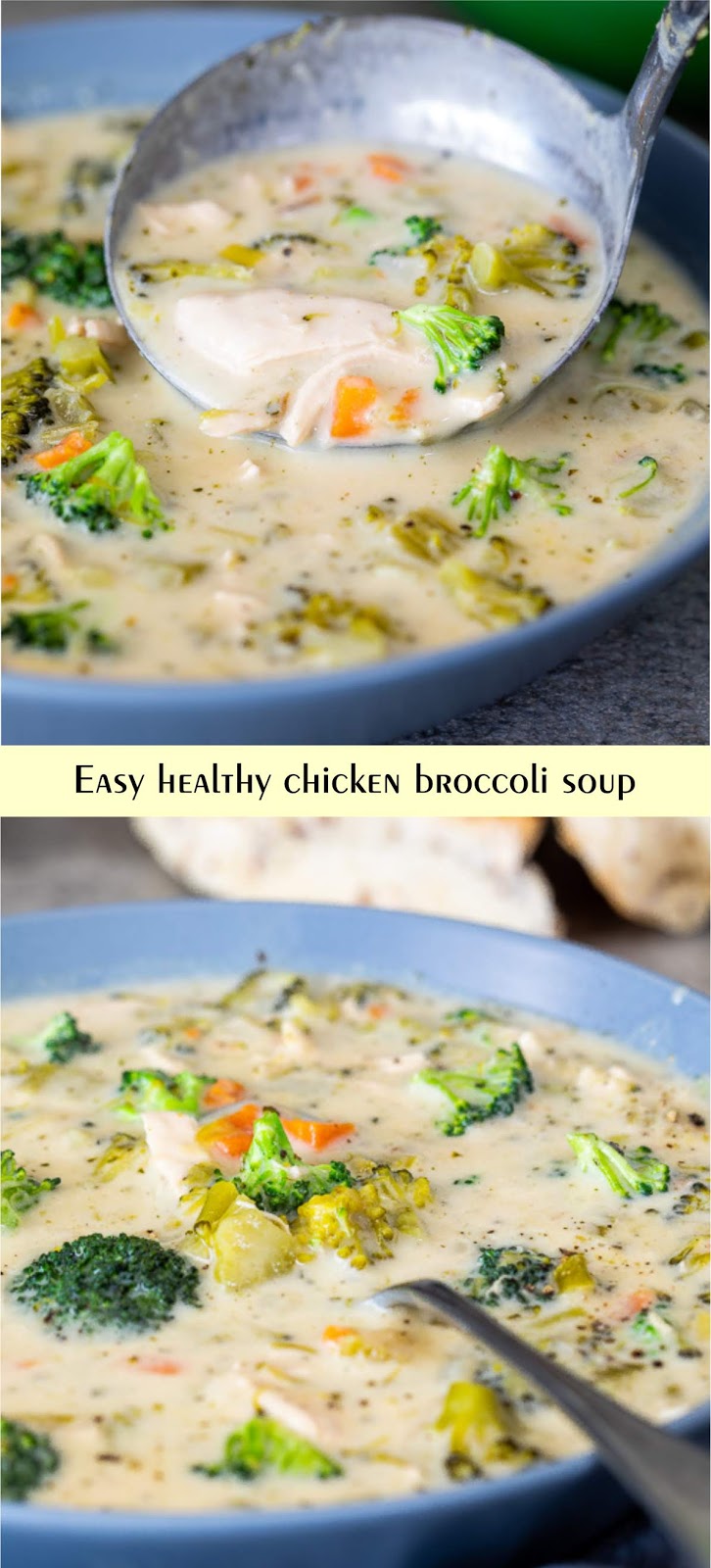 Easy healthy chicken broccoli soup