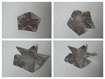 Estrelas de Natal com material reciclado