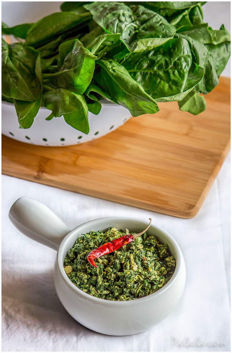 Palaharam Spinach and Egg Stir Fry / Spinach Egg Bhurji