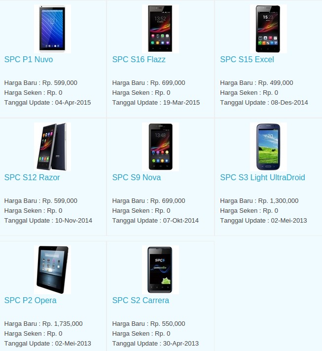 Daftar Harga Terbaru Hp SPC Maret 2016 Daftar Harga Terbaru Hp SPC Maret 2016