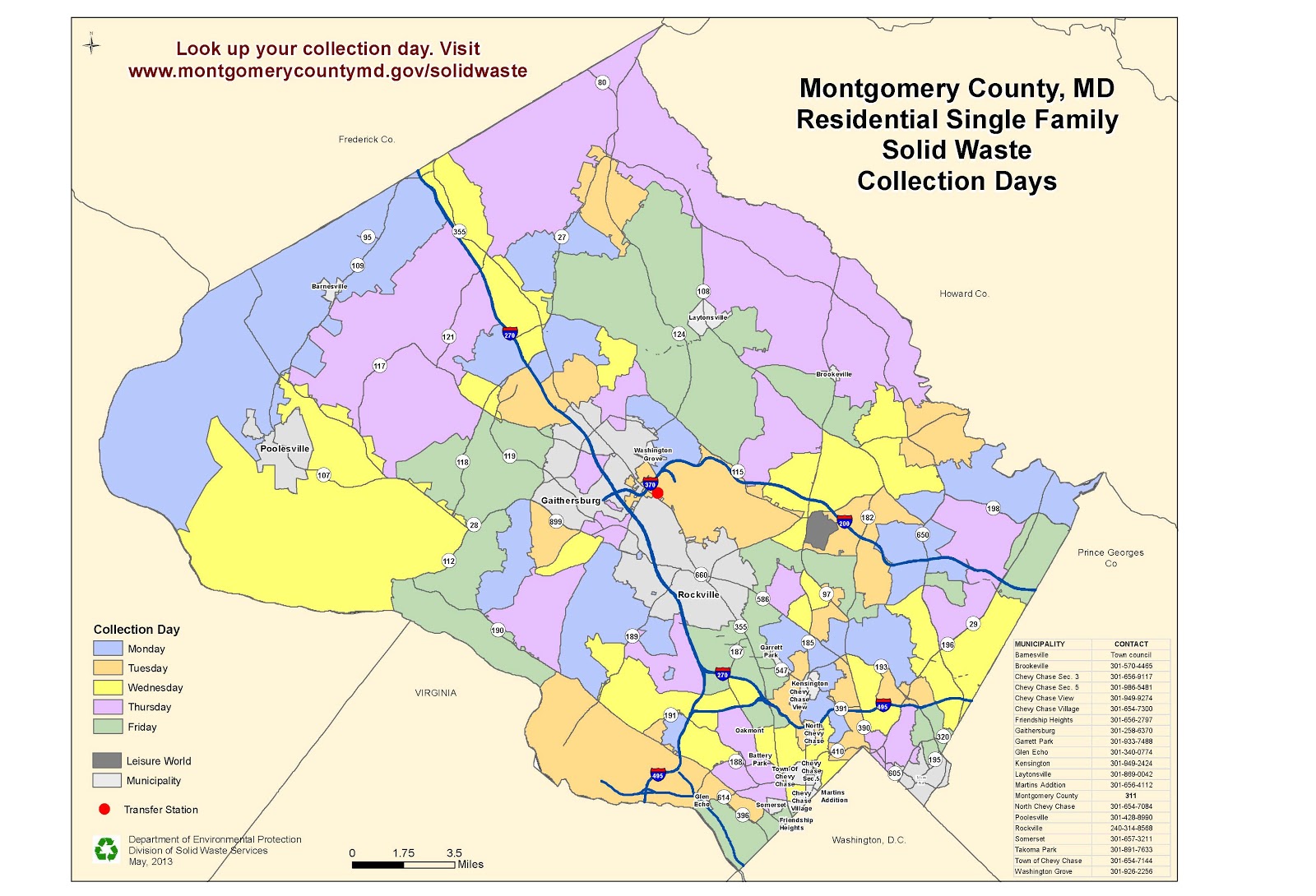 Talkin' Trash: Monday Map: Recycling/Trash Collection Days