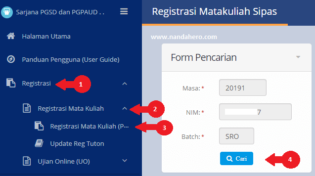 cara registrasi mata kuliah universitas terbuka cara registrasi mata kuliah universitas terbuka