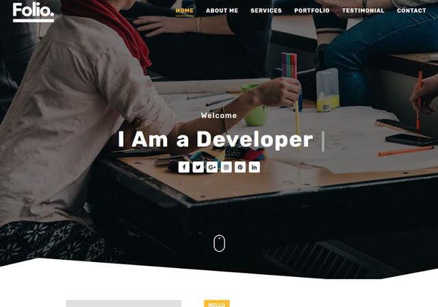 Free Download Folio Blogger Template Folio Blogger Template is a 1 page responsive portfolio blogger subject Free Download Folio Blogger Template
