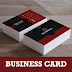 Red Black Free Business Card Template PSD