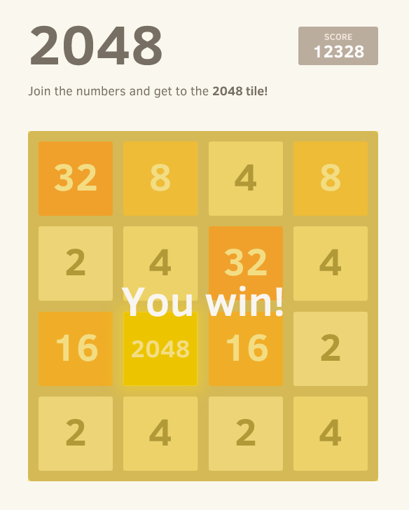 PLAY 2048 GAME ON YOUR PC