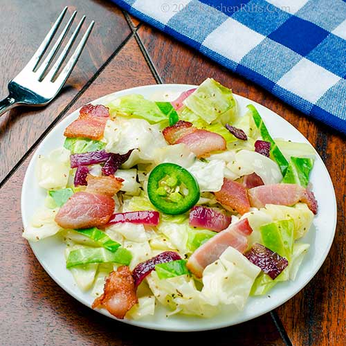 Kitchen Riffs Hot Bacon Coleslaw with (or without) Jalapeño