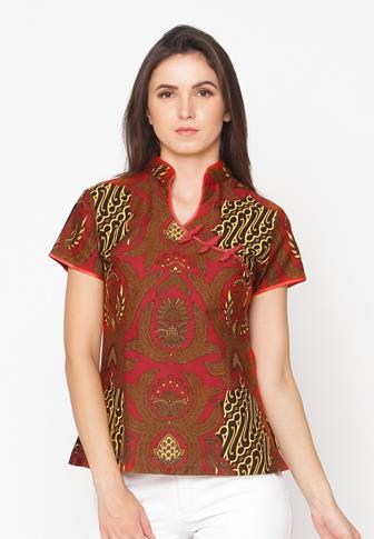 Contoh Model Baju Batik Atasan Wanita Gemuk Supaya Terlihat Langsing