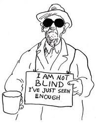 Funny Blind Man Quote Cartoon 