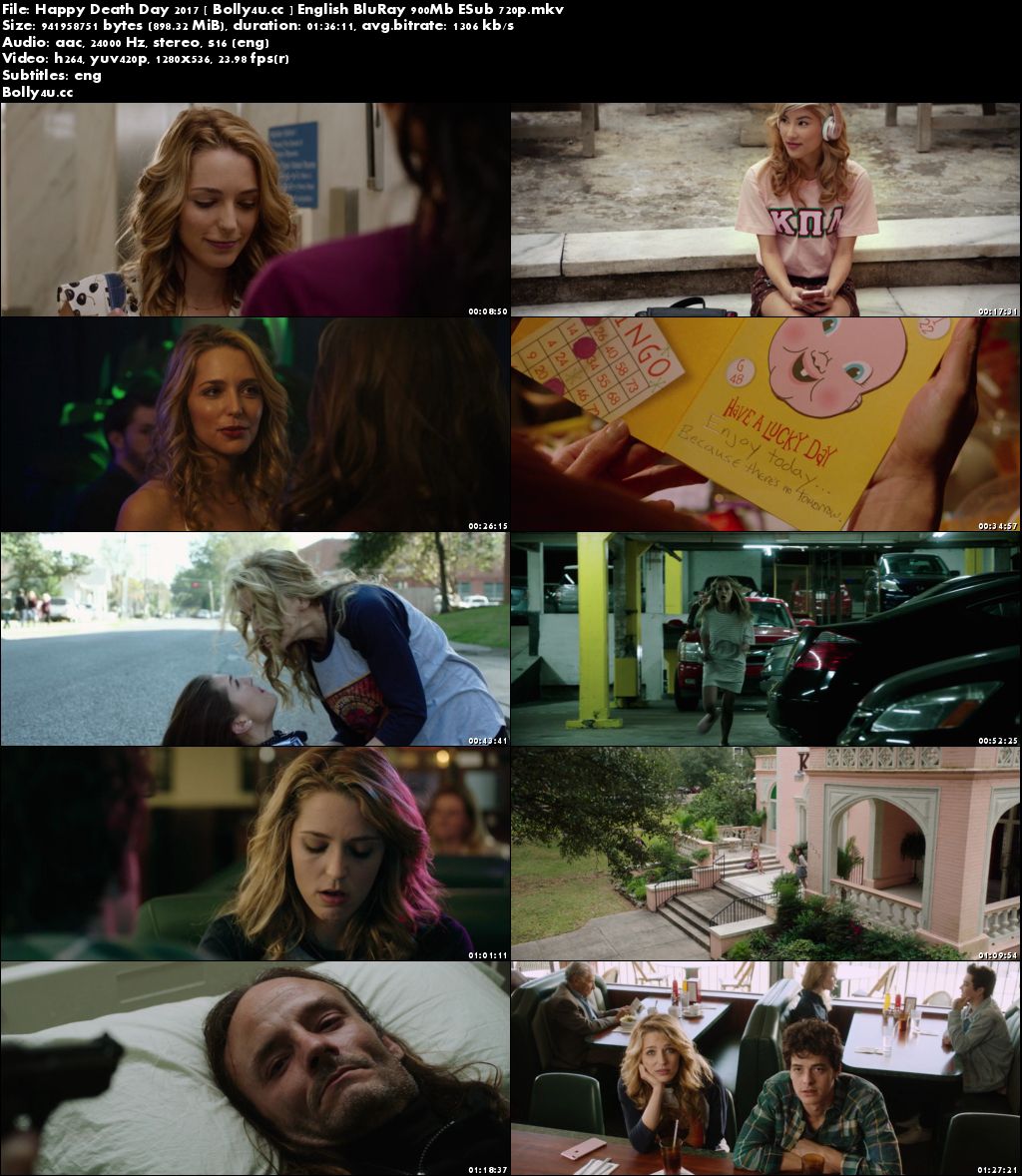 Happy Death Day 2017 BluRay 900MB English 720p ESub Download