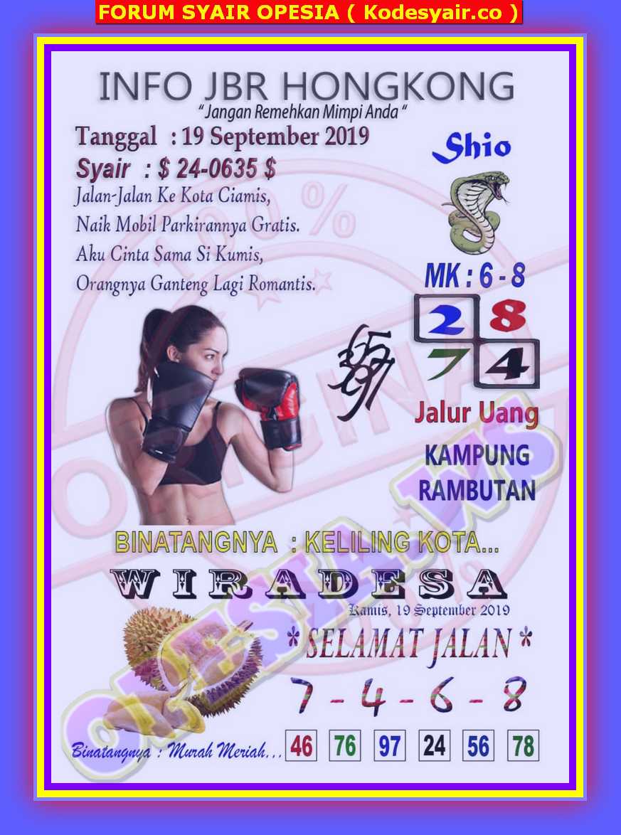 1 New Message Kode Syair Hongkong 19 September 2019 Forum Syair Togel Hongkong Singapura Sydney