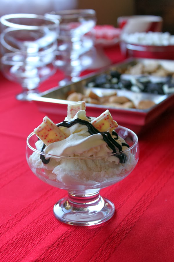 Who Pudding bar for dessert for a Grinch holiday party