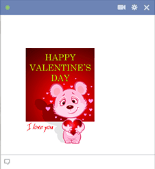 Pink Bear Valentine Emoji