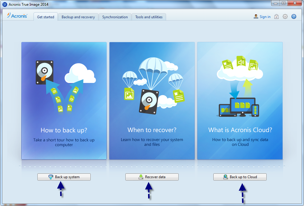 how to add notifications in acronis true image 2014