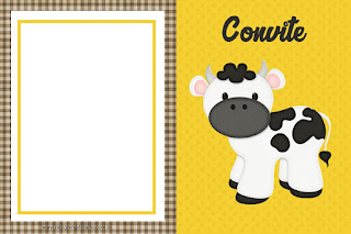 Funny Cow  Free Printable Invitations, Labels or Cards.