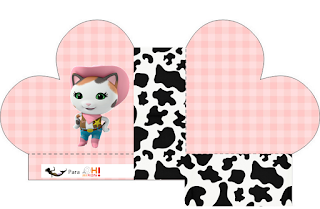 Sherif Callie: Cajas para Imprimir Gratis. Caja abierta en forma de corazón de Sherif Callie.