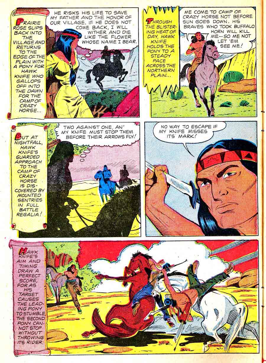 Matt Baker golden age 1950s st. john western comic book page - Texan #13