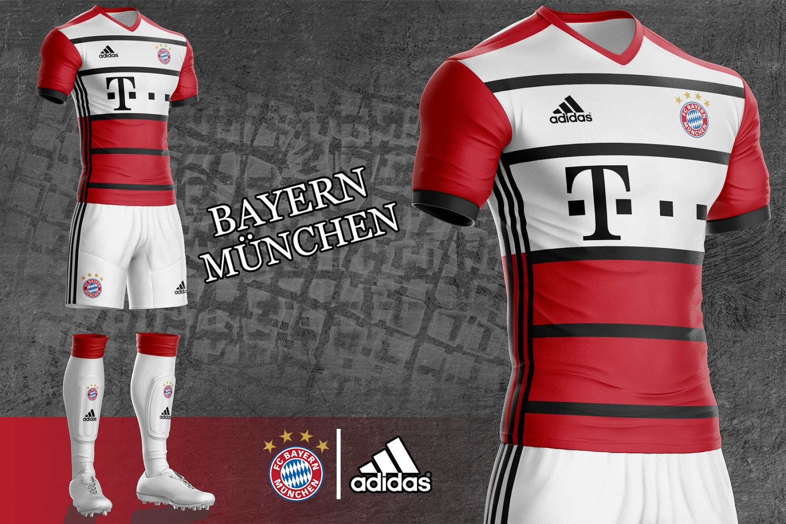 Bayern München 17-18 Home, Away and Third Kit Concepts by Mothman ...