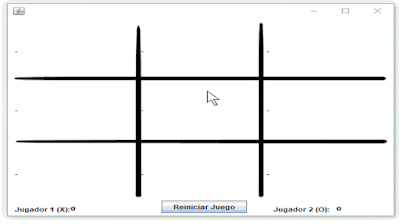 Tres en raya en Java en funcionamiento