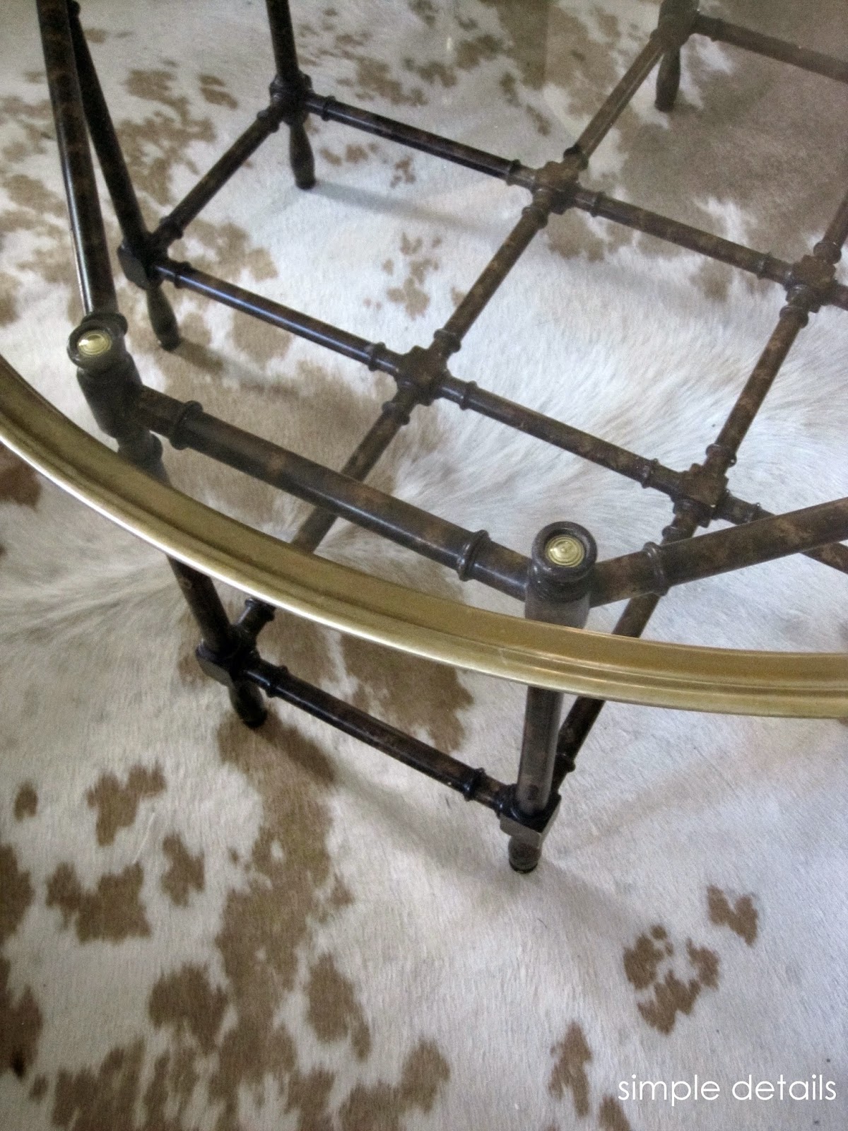 Simple Details my new craigslist bamboo table )