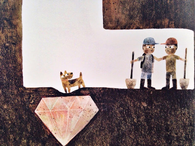 page close up of diamond in sam and dave dig a hole