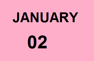 History of January 02-Important Events,Festivals,Born and Deaths of famous People