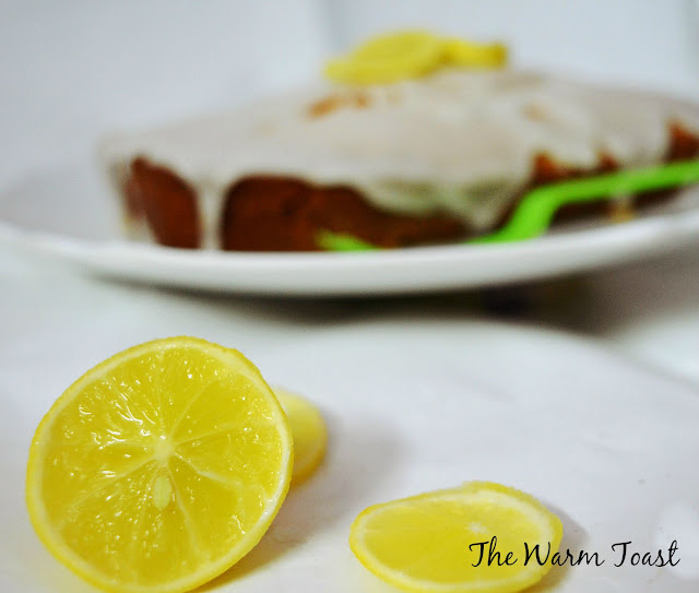 Lemon Zest Cake with Lemon Glaze Eggless