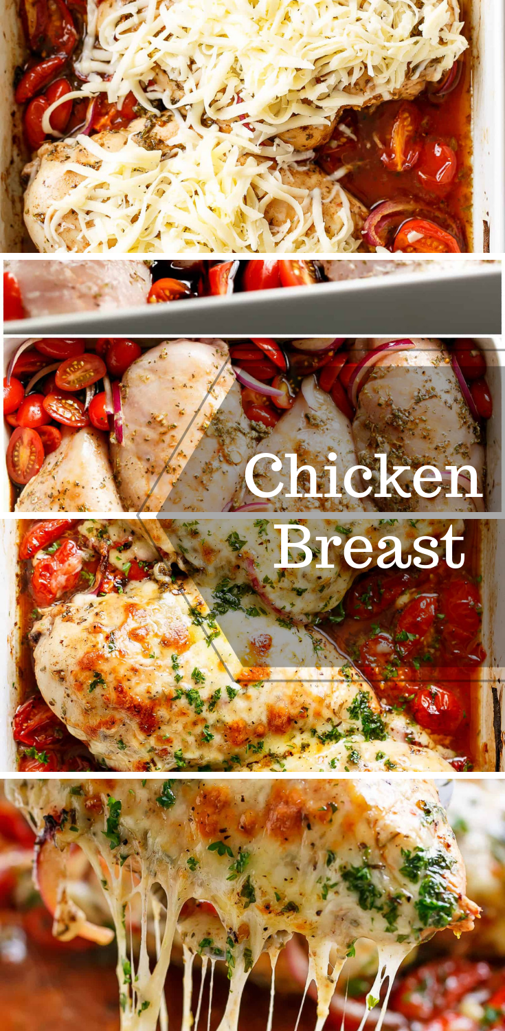 Balsamic Baked Chicken Breast with Mozzarella Cheese
