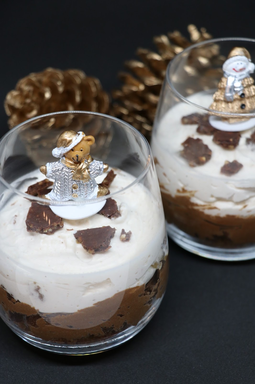 The Cook Time Verrine de mousse au chocolat, mousse aux marrons glacés