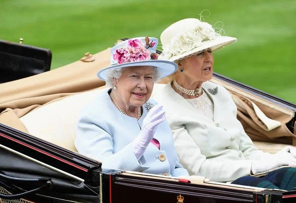 Countess Sophie wore Emilia Wickstead Vida Jumpsuit. Countess Sophie wore a blue Vida pleated crepe jumpsuit by Emilia Wickstead. Queen Elizabeth