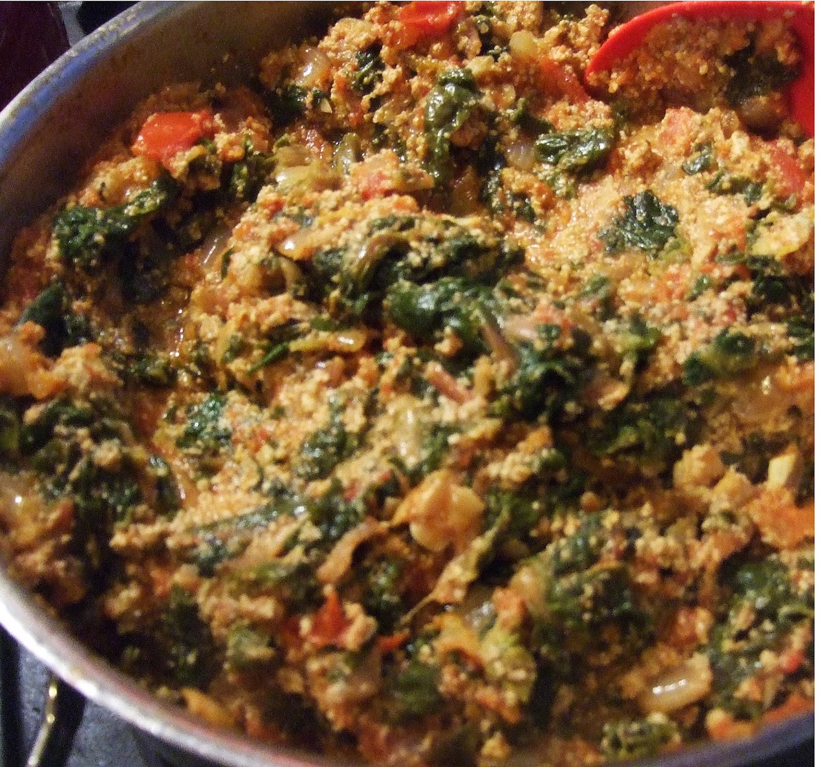 אין מױל ארײן Spinach with Pumpkin seeds Vegan Passover