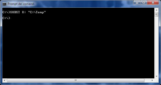 Subst, creazione unità virtuale Subst, creazione unità virtuale