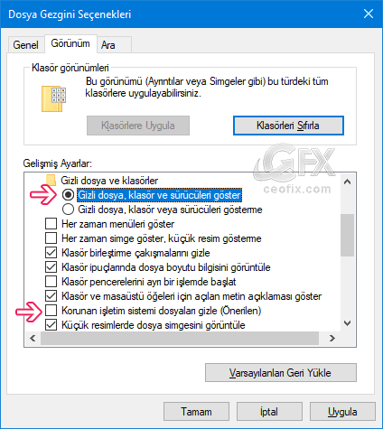 Komut İsteminde Attrib İle Gizli Dosyaları Göster