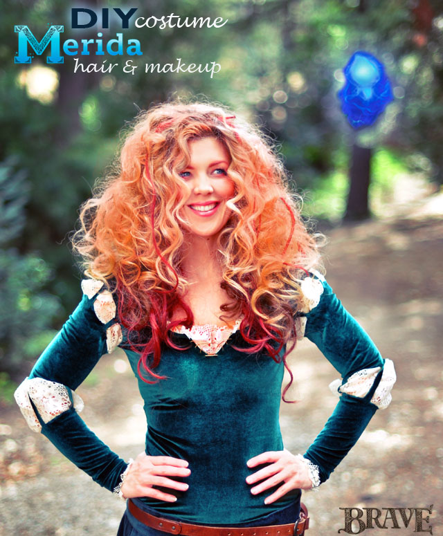 DIY Princess Merida of Brave hair and makeup tutorial costume