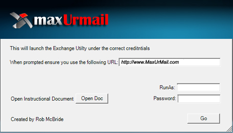 Rob's MaxUrMail Blog: RunAs PowerShell GUI