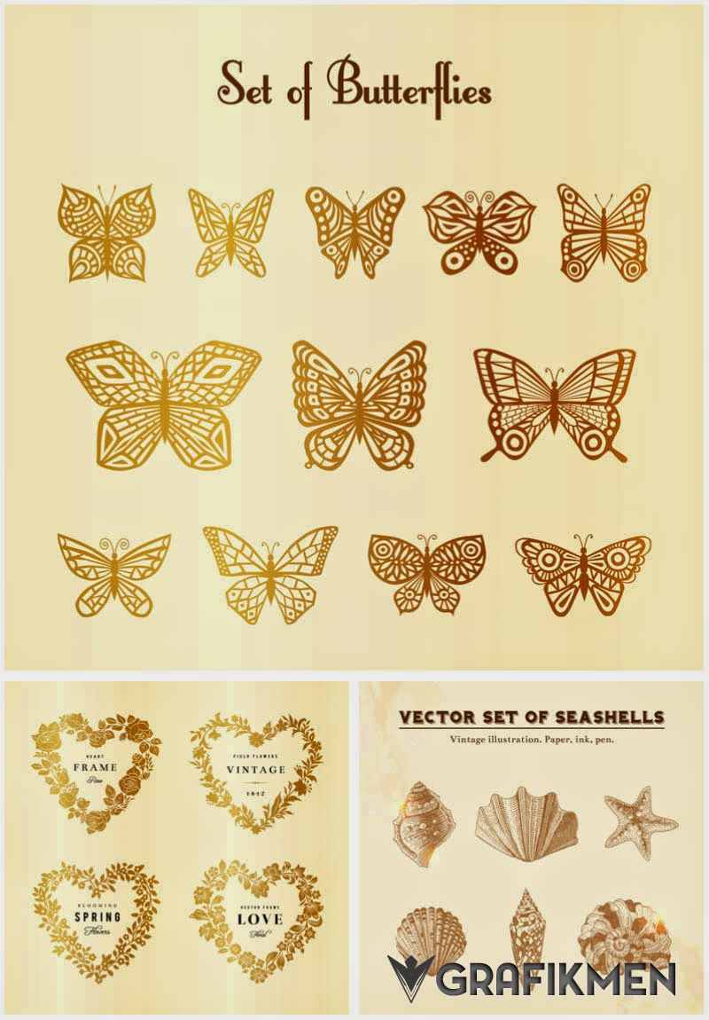 Golden-butterflies-and-elements-vector.jpg