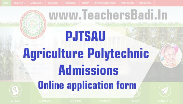 How to fill TS PJTSAU Agriculture Polytechnic Online application form 2018 pjtsau polytechnic admissions online application form 2018,ts agriculture polytechnic online application form 2018,last date for apply,application fee,list of documents