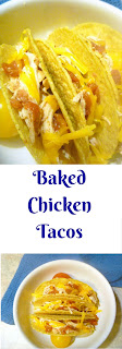 Baked Chicken Tacos: stuff the shells with cooked meat and cheese and then baking them, to crisp up the shells and get some melty cheese going.  Brilliant! - Slice of Southern