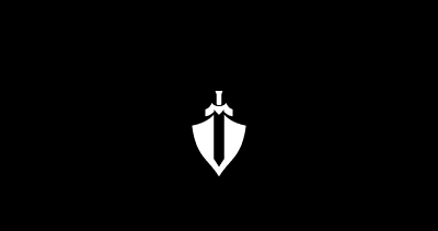 negative space sword shield logo free premade logo designs